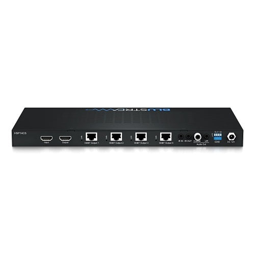 Blustream HSP14CS 4-Way HDBaseT CSC Splitter 70m, Audio Breakout, EDID Management and HDMI Loop Out