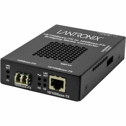 Lantronix SBFTF1039-105-BR Media Converter, 10/100 Base-TX to 100 Base-FX, Multimode with LC Connector, 2km Range