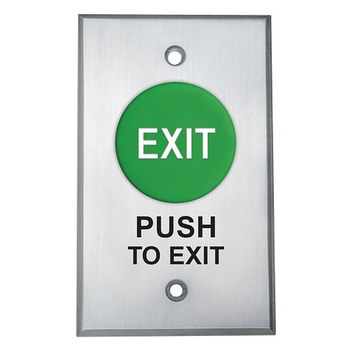 Camden CM-4020GE/7 4000 Series Narrow Push Plate Switch, 2x4″, Engraved \\"EXIT\\"\\", Single Gang