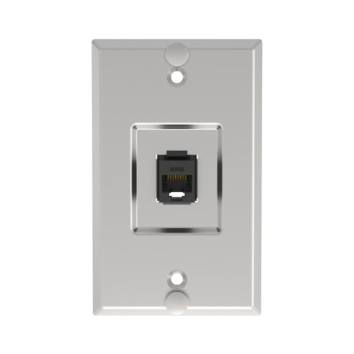 Panduit KWPK6 CAT6 Keystone Phone Plate, Stainless Steel