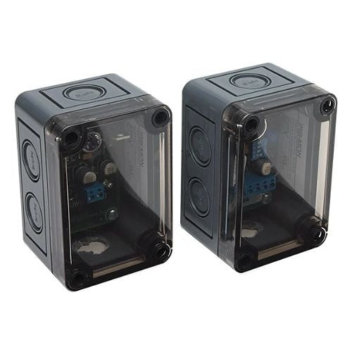 Doorking 8080-052 Thru-Beam Photo Eye with Hood, 115\' Range