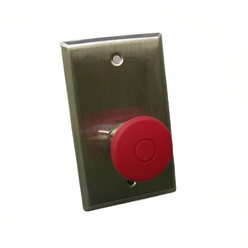 Dortronics 5211-MP23PP 5211 Series 1-9/16\\" Mushroom Push Button, DPST, Red