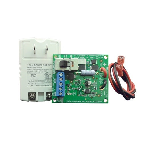 ELK-P1224 Power Supply and Battery Charger, 12VDC, 2.4A