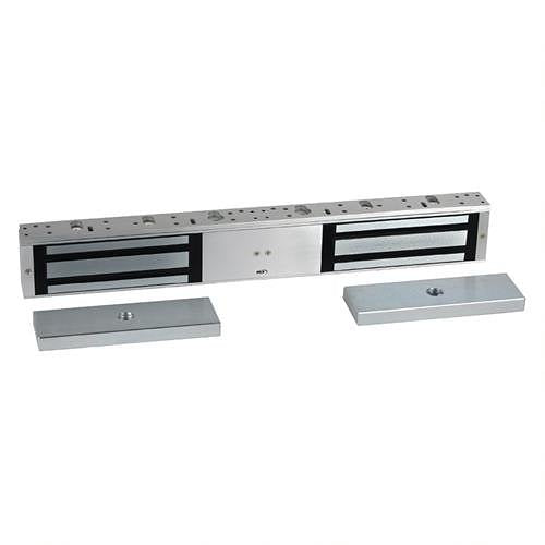 RCI 8320S MultiMag Electromagnetic Lock, Double-Door 1200 lb, Security Condition Sensor, Brushed Anodized Aluminum