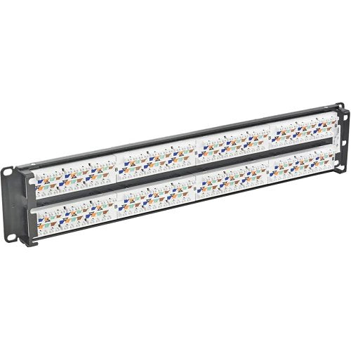 Hubbell HP648 48-Port, CAT6 Patch Panel, Universal Wiring
