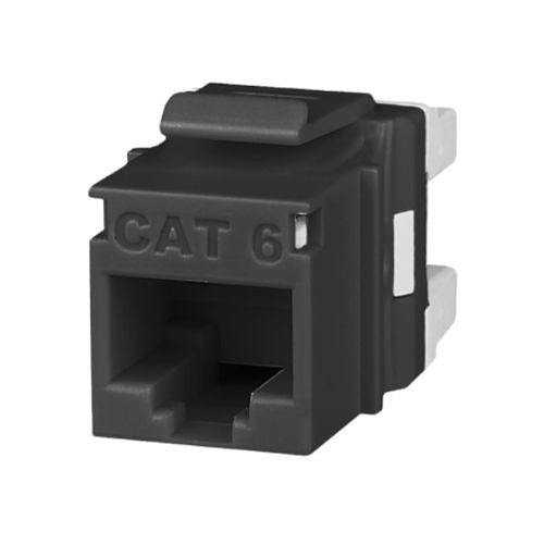Signamax KJ458MTBD-C6C-BK MT-Series CAT6 Unscreened Keystone Jsck, Black, 500-Piece