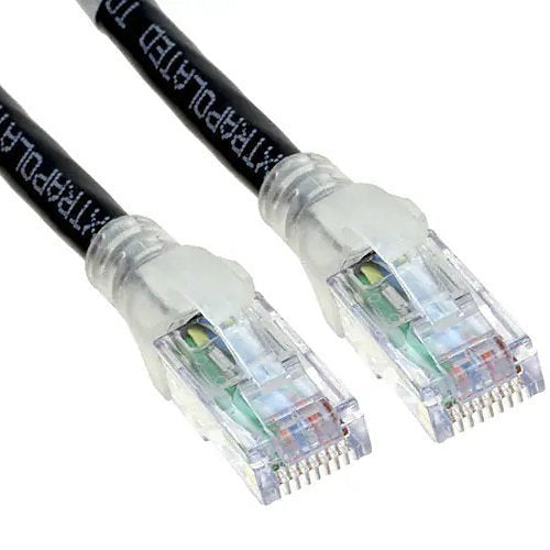 Belden CA21100015 10GX Shielded Modular CAT6A Patch Cord, Bonded-Pair, F/UTP, 24/4 Solid, Riser-CMR, 15', Black