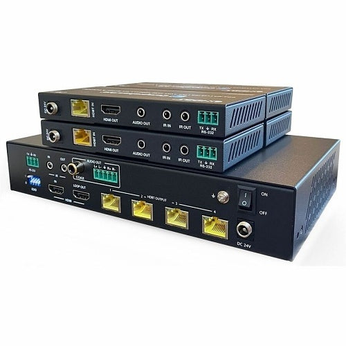 Comprehensive CDA-CAT14018G Pro AV/IT 4K UHD HDMI to HDBaseT 1x4 Distribution Amplifier, up to 492\'