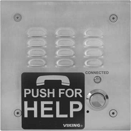 Viking E-1600-30A Flush Mount Stainless-Steel Emergency Phone with Built-In Dialer and Digital Voice Announcer, ADA Compliant