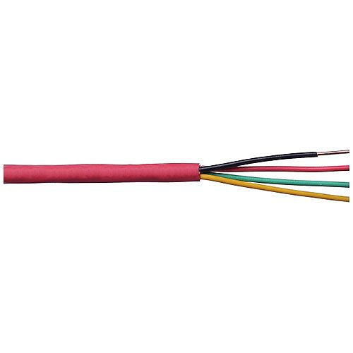 Componetics Z0422W 22/4 Solid BC Unshielded Riser Security and Control Cable, CL3R CMR, 1000' Pull Box, White