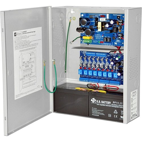Altronix AL400ACM220 Access Power Controller with Power Supply/Charger, 8 Fused Relay Outputs, 12/24VDC at 4A, FAI, 220VAC, BC400 Enclosure Image of AX-400ACM220