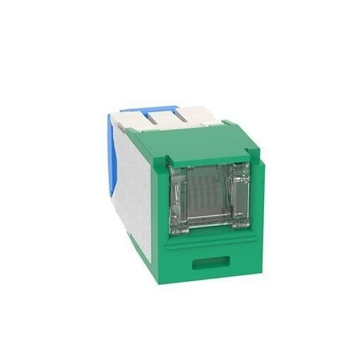 Panduit CJH6X88TGGR CAT6A Spring Shuttered Jack TG Style, Keystone Jack, Green