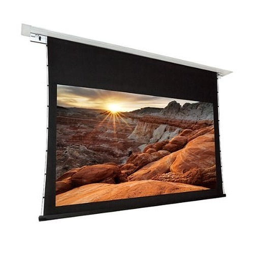 Dragonfly DFRM-TAB-120-UW 120\\" Recessed Motorized Tab Tension Projection Screen, Ultra White