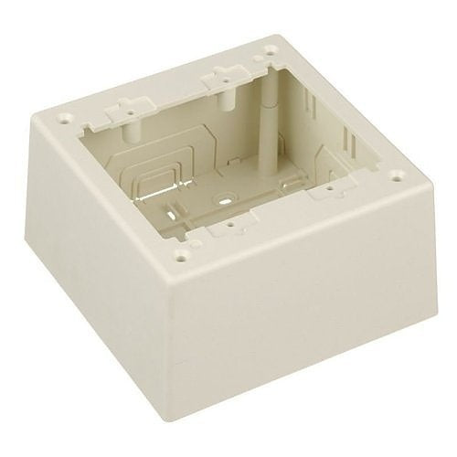 Panduit JBP2DIW Pan-Way Power Rated Deep Surface Mount Raceway Junction Box, 2-Gang, 2-Piece, Off-White