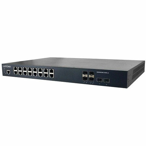 Lantronix SISPM1040-3166-L3-BR Layer 3 Managed Hardened POE+ Network Switch with 16-Ports, Supporting 10/10