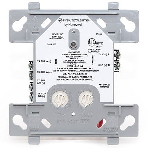 Fire-Lite MMF-300A Standard-Sized Addressable Monitor Module for Style (Class A) or Style (Class B) Circuit of Dry-Contact Input Devices