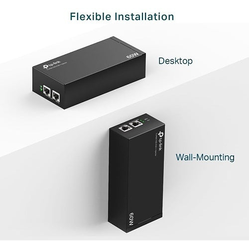 TP-Link POE170S Gigabit Ports PoE++ Injector, 60W, Black