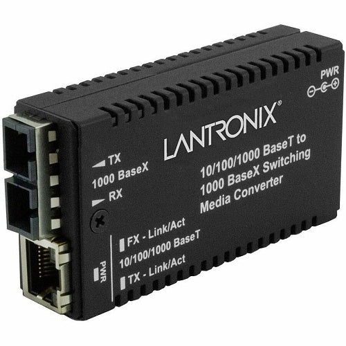 Lantronix M/GE-PSW-LX-01-SA Mini 10/100/1000BT-1000BX Switch, 3.3V, SC SM