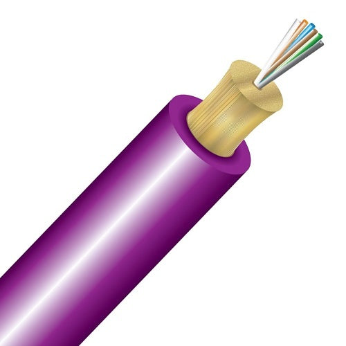 Cleerline TN006M4D9MR BendSafe Distribution Cable, Multimode, OM4, 6 Strand, Riser, Magenta, 1000\'