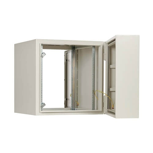Tripp Lite SRN4G12US SmartRack Industrial Enclosure with Lock, Wall Mount, Hinged Back, 28\\" Depth, 12U, NEMA 4, Metal, Gray