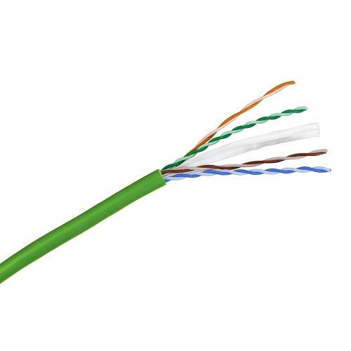 Hubbell HC6SPGN CAT6 NEXTSPEED Plenum Cable, Sweep Tested to 550 MHz, 1000\' Spool, Green