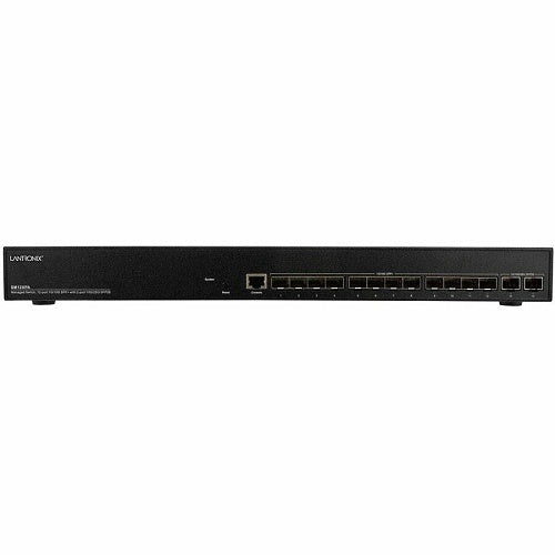 Lantronix SM12XPA-AR Managed Fiber Switch with 12-Port, Supporting 1G/10G SFP+