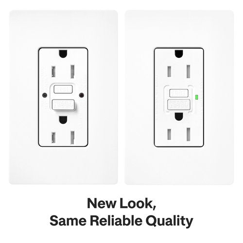 Lutron SCR-15-GFST-PM Claro 15A Tamper Resistant GFCI Duplex Receptacle, Decorator-Style Outlet, Self-Testing, Satin Finish, Pumice