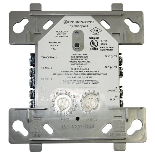 Fire-Lite CRF-300-6A Addressable 6-Relay Control Module, ULC Listed