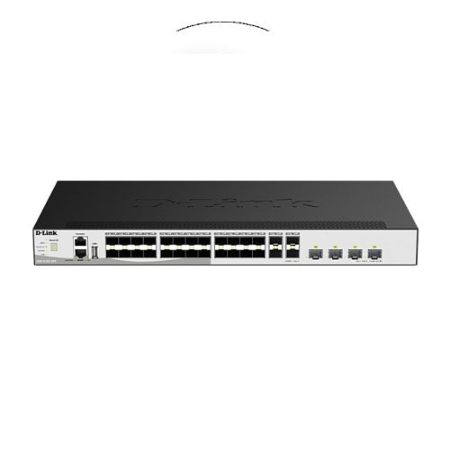 D-Link DMS‑1250‑28P 28‑Port 2.5G Smart Managed PoE Switch with 24 PoE Ports and 4 10G SFP+ Uplinks