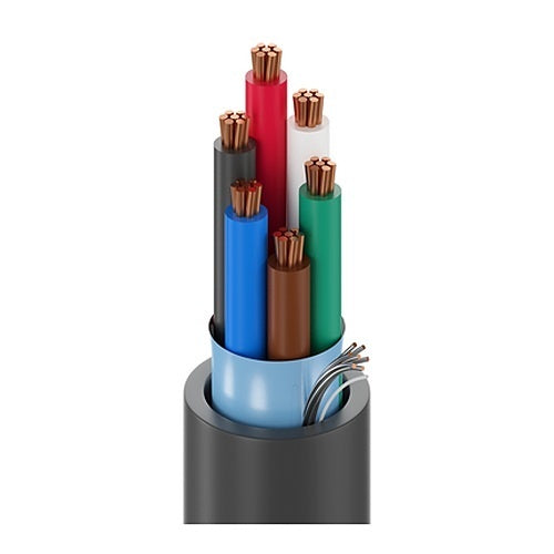 Belden 6504FE 22/6 Stranded Shielded Security and Sound Cable, Plenum-CMP, BC, 1000\' (304.8m) Reel