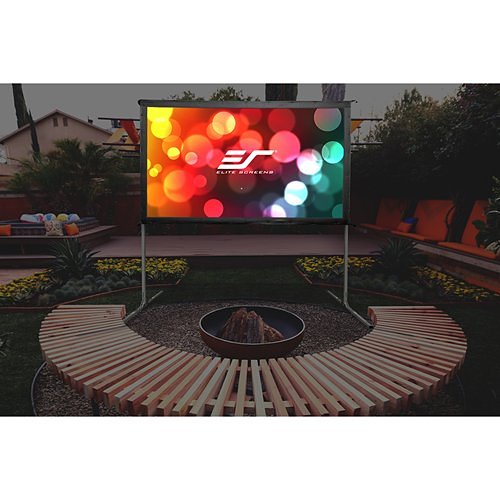 Elite Screens OMS100H2 Yard Master Series 100\\" Portable Outdoor Projector Screen, CineWhite, 16:9