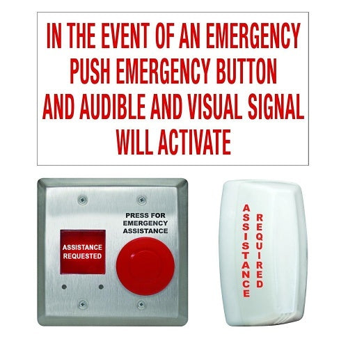 Camden CX-WEC10CK2 CX-WEC Series Emergency Call System Kit for 2-Door Restrooms with Multi-Color Dome Light