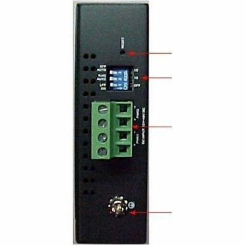 Lantronix SISTG1013-211-LRT-B Unmanaged Hardened Gigabit Ethernet Media Converter, 10/100/1000Base-T (RJ-45) 100 m/328\' to 1000Base-SX 850nm Multimode (SC)