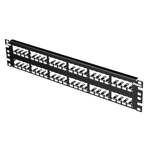 Panduit CP48BLY Mini-Com 48-Port Patch Panel, 2U, Black