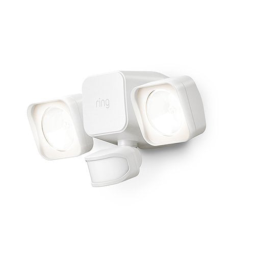 Ring Smart Lighting Floodlight Security Camera, Battery Powered, Outdoor, White (B07KXBWX6F)