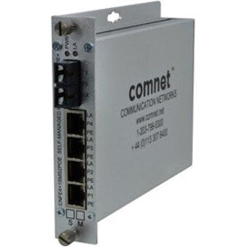 Comnet 10/100 4tx+1fx Ethernet Self-Managed Switch With Power Over Ethernet (Poe+) Image of C4-CNFE4SMSS