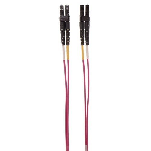 Hubbell DFHPCLCLCF3MVI Fiber Optic, Patch Cord, Plenum, OM4, Duplex, LC to LC, 3M, Violet