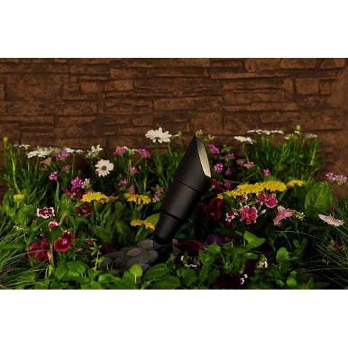FX Luminaire RS-NL-LS-FB Vantage Collection Up Light, No Lamp, 45° Angled Long Shroud, Black