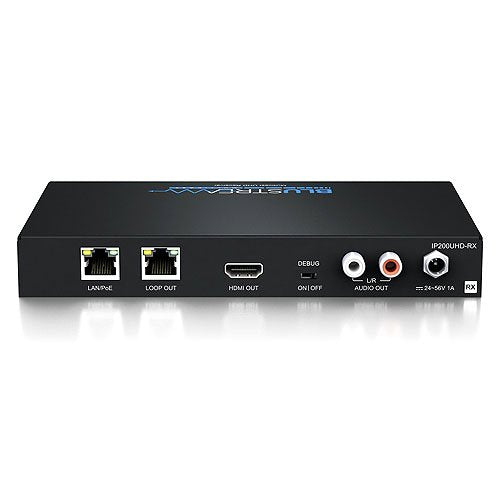 Blustream IP200UHD-RX IP Multicast HDMI UHD Video KVM over 1GB Network Receiver with Bi-directional IR RS-232 and USB