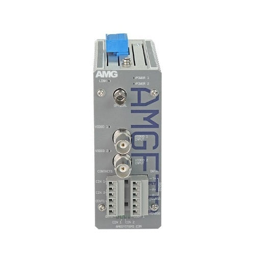AMG Systems AMGFIB-2VT-1SD-3CC-M1A AMGFIB Series 2-Channel CVI / TVI / AHD / CVBS Video Transmitter, 1-Port Duplex RS422/485 Serial Data, 3-Contact Closure, Multimode 500m, 1-Fiber, A-Side