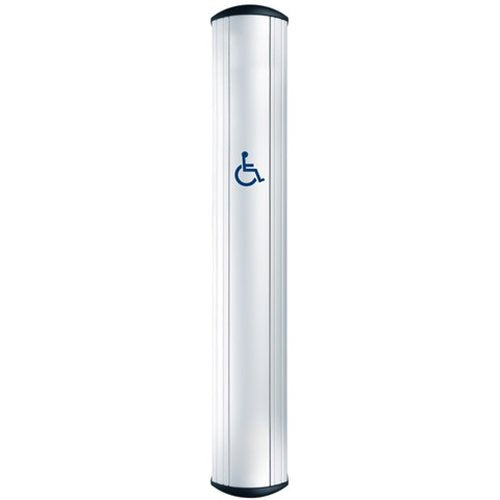 Camden CM-8536/2 CM-85 Series Column Side Load Push Plate Switch, WHEELCHAIR Symbol, 36\\" x 6\\", Anodized Clear Aluminum