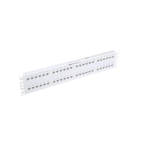 Panduit DP485E88TGWH DP5e Flat CAT5e 48-Port Punchdown Patch Panel, 2RU, White