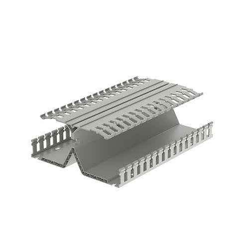 Panduit DRD22LG6 PanelMax DIN Wiring Duct with Base, Covers and DIN Rail Fasteners, 2-Height