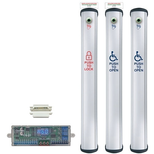 Camden CX-WC18VR CX-WC Series Column Switch Restroom Control Kit, Includes (1) CX-MDA, (1) CX-33, (2) CM-7436VR/4, and (1) CM-7436VR/8B