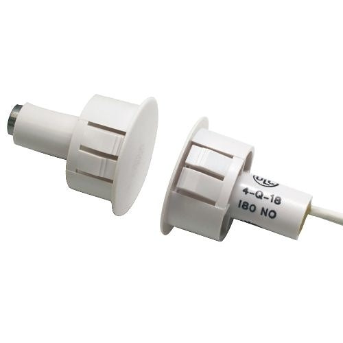 GRI GI-E19512G 3/4\\" Steel Door Recessed Switch Set, Standard Gap, 5W, 175VDC, 0.25 Amp, DPDT, X 2, Gray