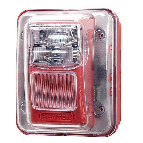 Gentex WGEC Colored Lens Outdoor Horn/Strobe Image of GN-WGECB24WR