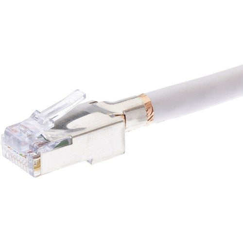 Platinum Tools 100022 Shielded EZ-RJ45 STP CAT5e/6 Connector Ext. Ground. 50/Bag