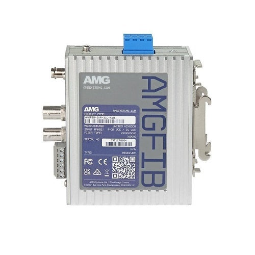 AMG Systems AMGFIB-2VR-3CC-M1B AMGFIB Series 2-Channel CVI / TVI / AHD / CVBS Video Receiver, 3-Contact Closure, Multimode 500m, 1-Fiber, B-Side