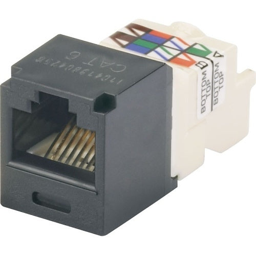 Panduit CJ688TPBL Mini-Com TX6 Plus UTP RJ45 TP Style Jack Module, Black