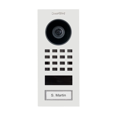DoorBird D1101V Surface-Mount IP Video Intercom, Traffic White (RAL9016)